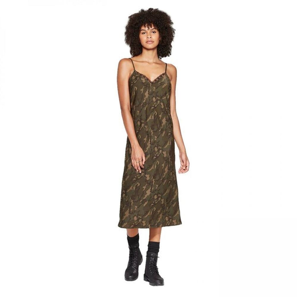 Wild Fable Camo Tank Slip Midi Dress - Small
